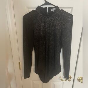 Opening Ceremony Black Rainbow Glitter Bodysuit